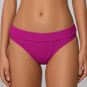 NWT Time and Tru Plum Color Textured Fold-Over Bikini Bottom – Size XL (16–18)